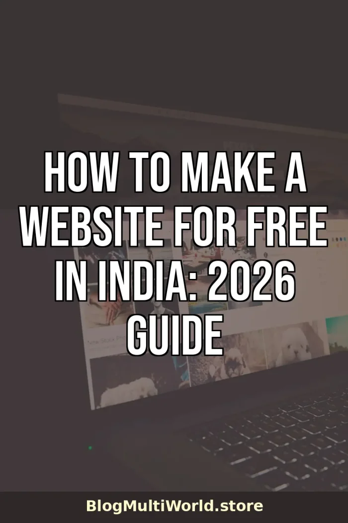 How to Make a Website for Free in India: 2026 Guide