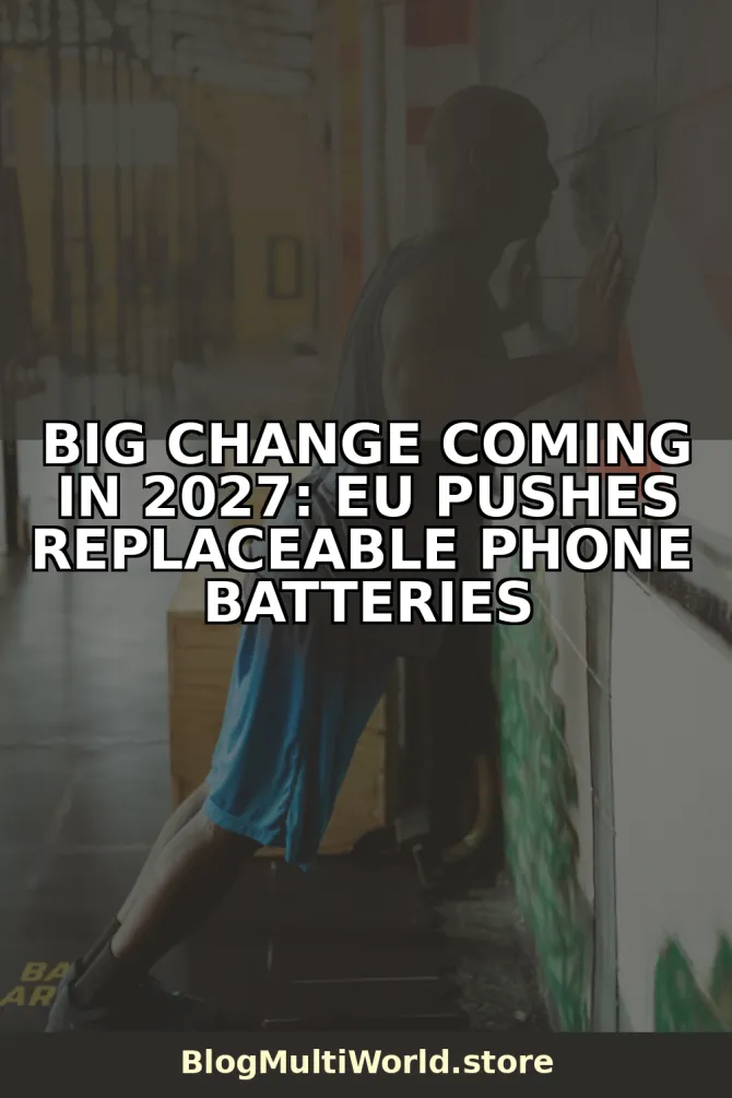 Big Change Coming in 2027: EU Pushes Replaceable Phone Ba...