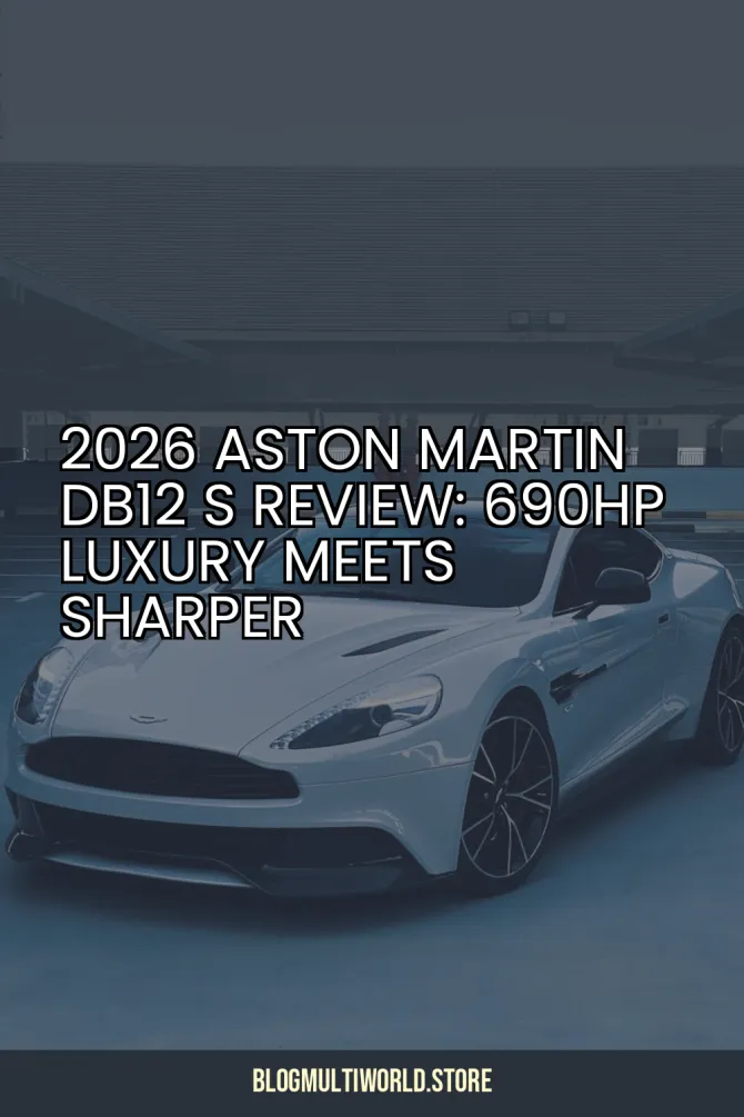 2026 Aston Martin DB12 S Review: 690HP Luxury Meets Sharp...