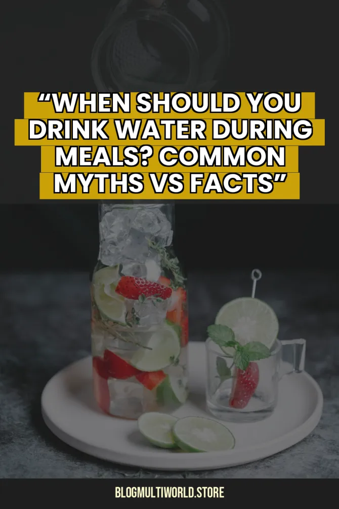 “When Should You Drink Water During Meals? Common Myths vs Facts”