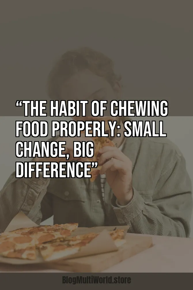 “The Habit of Chewing Food Properly: Small Change, Big Difference”