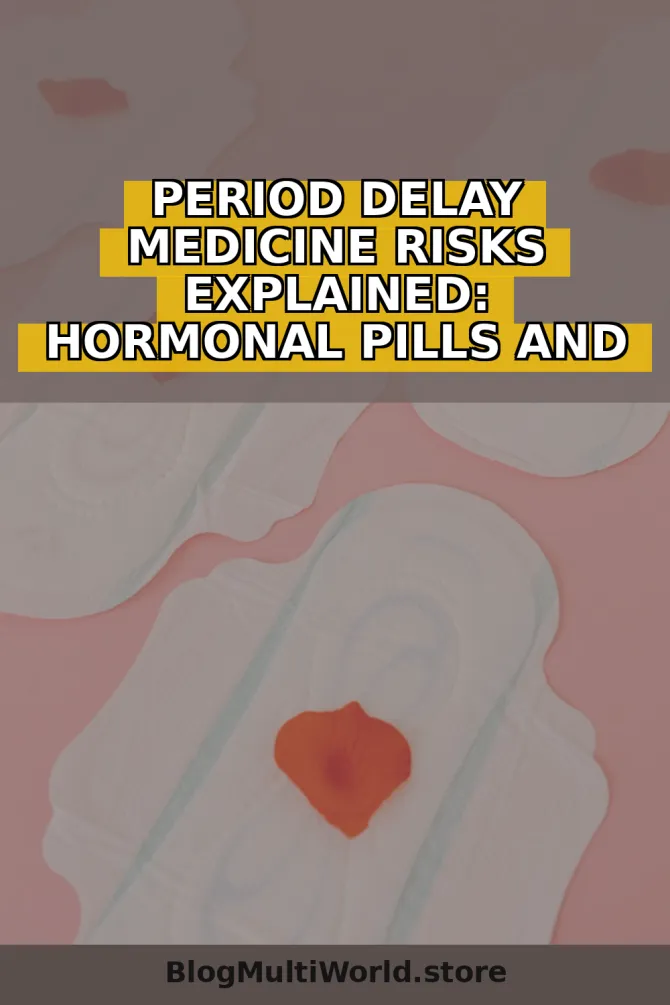 Period Delay Medicine Risks Explained: Hormonal Pills and Blood Clot Concerns