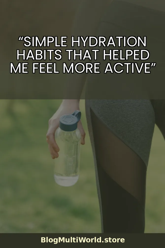 “Simple Hydration Habits That Helped Me Feel More Active”