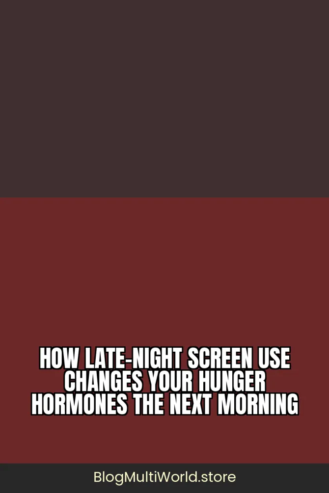 How Late-Night Screen Use Changes Your Hunger Hormones the Next Morning