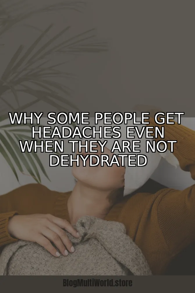 Why Some People Get Headaches Even When They Are Not Dehydrated