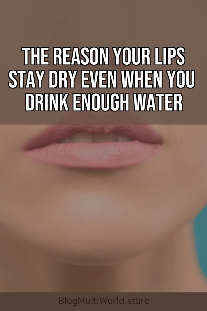 The Reason Your Lips Stay Dry Even When You Drink Enough Water